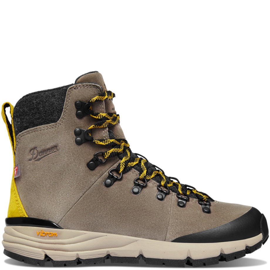 Women's Arctic 600 Side-Zip 7 Driftwood/Yellow 200G Danner