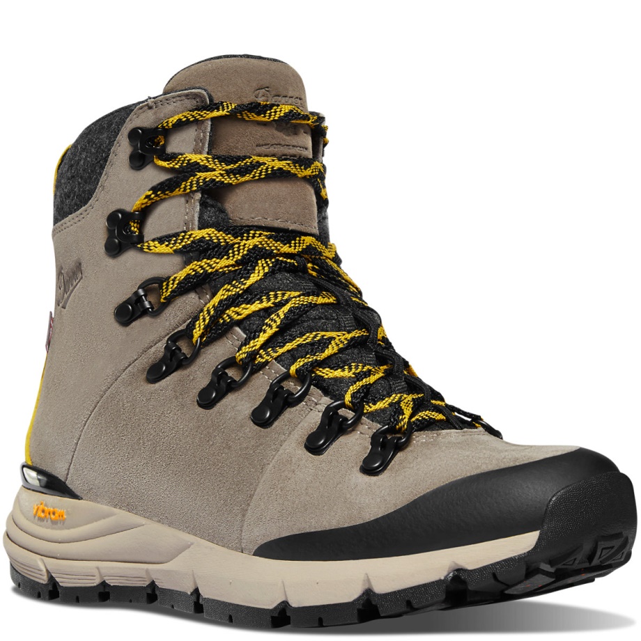 Women's Arctic 600 Side-Zip 7 Driftwood/Yellow 200G Danner
