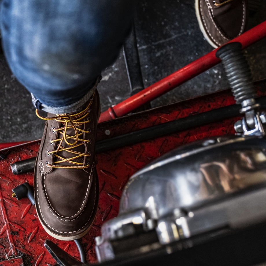 Women's Bull Run Moc Toe 6 Brown Steel Toe Danner